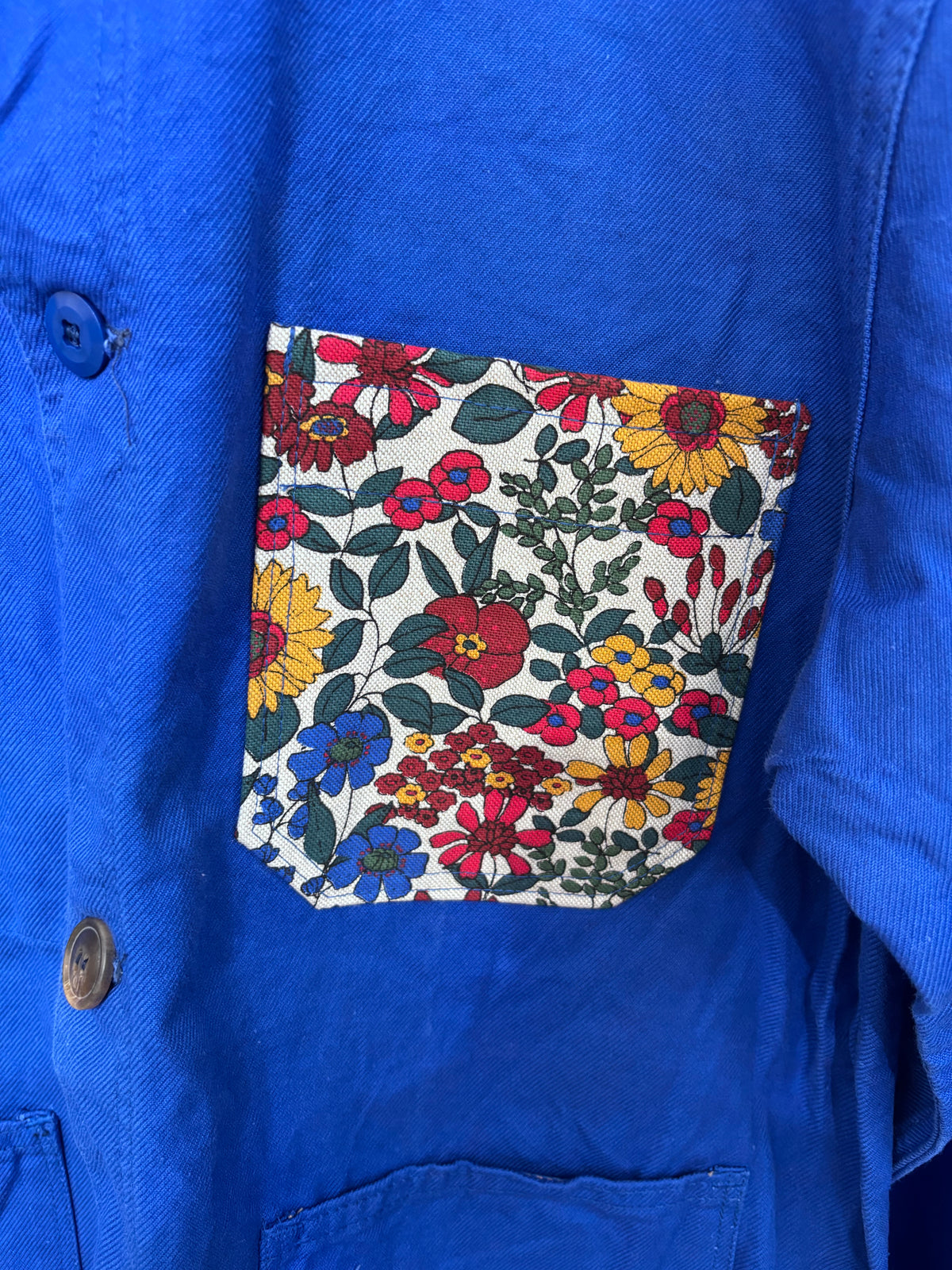 Bleu de Travail Vintage - Fleurs